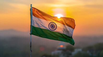 indian flag of sky