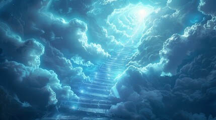 A sky with a bright sun shining through the clouds