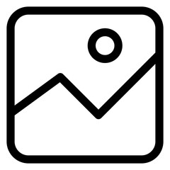 picture line icon isolated on white background