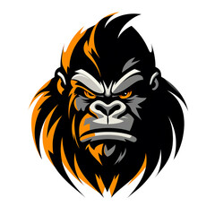 Obraz premium King kong head on clean background. Mammals. Wildlife Animals.