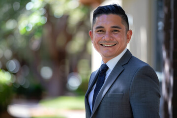A Hispanic businessman, leading a mentorship program for at-risk youth in his community, providing guidance and support to help them overcome obstacles and achieve their full potential, his investment
