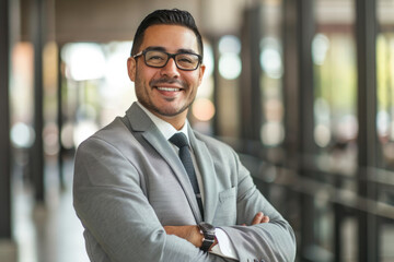 A Hispanic businessman, mentoring aspiring entrepreneurs from underprivileged backgrounds, sharing his entrepreneurial journey and offering guidance and support to help them navigate the challenges of