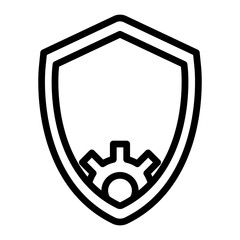 Shield Vector Line Icon Design