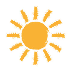 Sun symbol icon on isolated background.Vector illustration.
