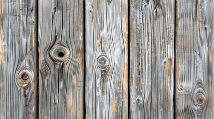 Fototapeta premium Aged Wood Detail: Close-up showing grain, knots, and cracks for natural charm.