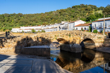 Roman-era bridge over the Galindón River, renovated in the Middle Ages, San Nicolás del Puerto,...