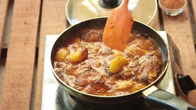 Katla curry or Katla kalia is popular Bengali dish 