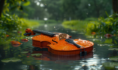 Vintage jazz music festival flyer template for wallpaper design.