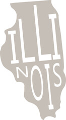 solid drawing of illinois state map.