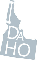 solid drawing of idaho state map.