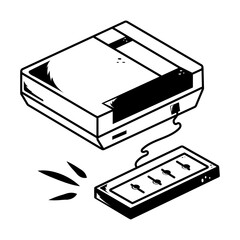 Download hand drawn icon of an editing console 