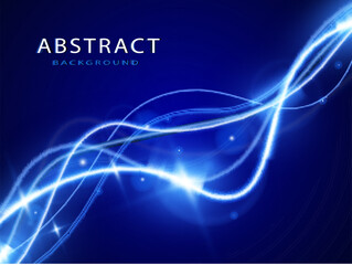 Light blue trail wave vector.Glowing smooth curved lines.Laser wave,glowing light effect,blue trail.	

