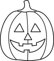 Halloween pumpkin outline vector.
Jack o lantern pumpkin for Halloween.