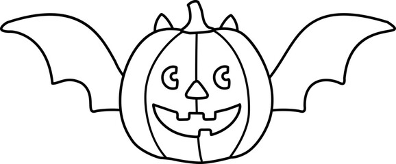 Halloween pumpkin outline vector.
Jack o lantern pumpkin for Halloween.