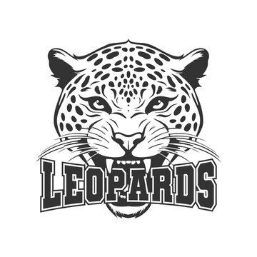 Leopards Illustration Clip Art Design Shape. Mascot Silhouette Icon Vector.