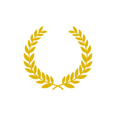 Laurel wreath design element flat design