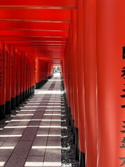 Anamori Inari Shrine (Ota Ward, Tokyo) red japanese temple