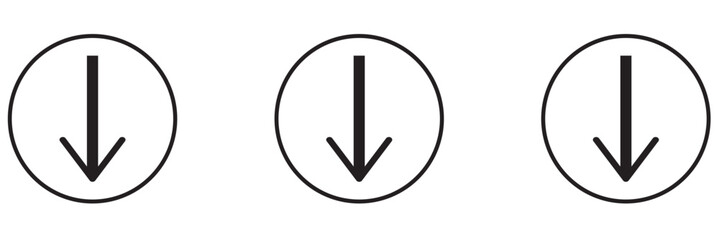 Download icon set. Download vector icon