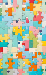 puzzle pattern soft light colors, abstract background for design, background for smartphone,