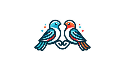 Image of a pair of birds in pop art style.