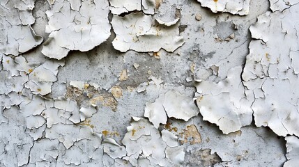 Ancient wall crumbles with chipped paint.
