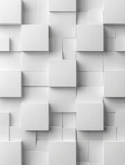 White background with raised squares in 3D style. generative AI