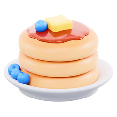 3d pancakes with syrup