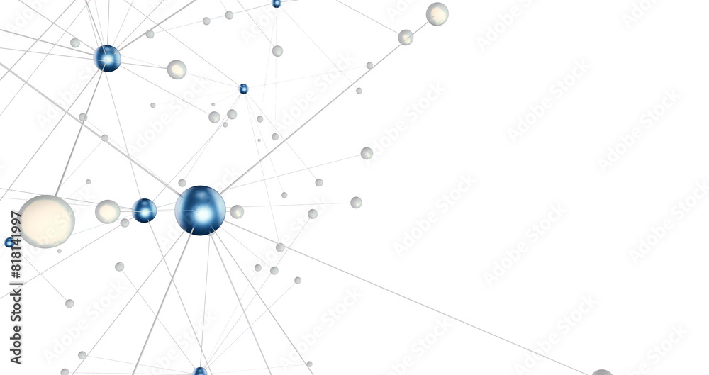Aufkleber Big data and artificial intelligence concept. Machine learning and cyber mind domination
