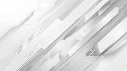 Fototapeta premium Abstract grey and white tech geometric corporate design background