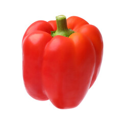 One fresh bell pepper isolated on white