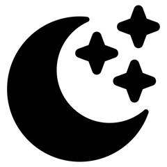 cresent moon with sparkle