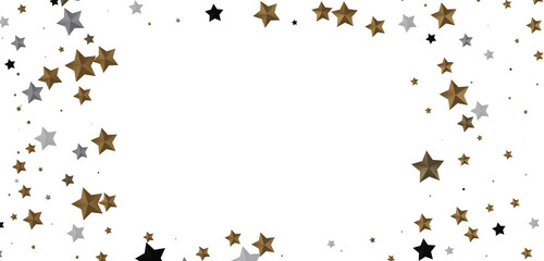 Radiant Euphoria: Lose Yourself in a 3D Gold Stars Rainfall