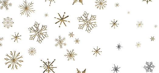 Snowflake Bliss: Striking 3D Illustration Showcasing Falling Holiday Snowflakes