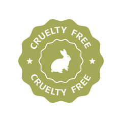Cruelty free certification badge with rabbit icon