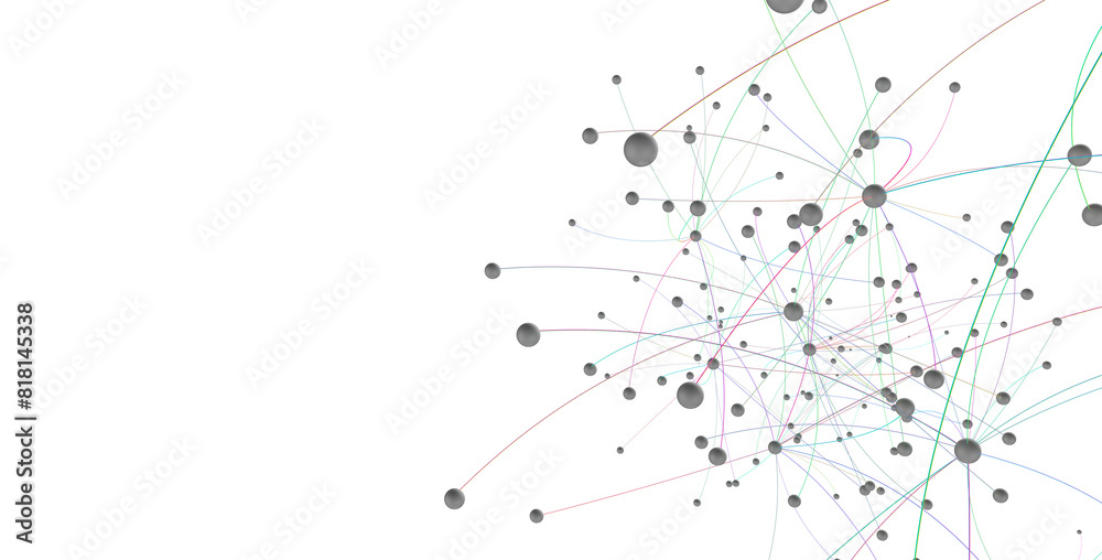 Poster abstract 3d render, network concept, background