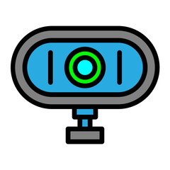 Web Cam Line Filled Icon Design