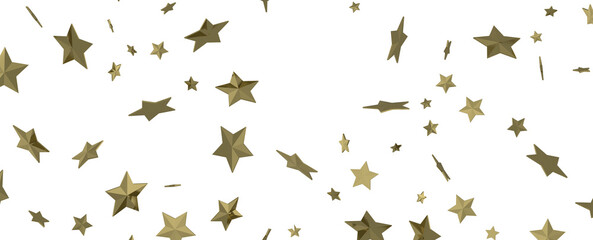 Shimmering Starry Christmas: Spectacular 3D Illustration Showcasing Falling Holiday Stars