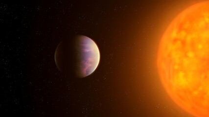 A planet with liquid on the surface on which life is possible. An exoplanet from a distant star system.