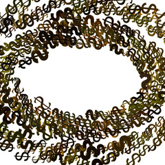 Animated orange dollar background. Money flies from top to bottom.