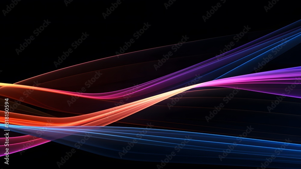 Poster abstract dark background with glowing lines
