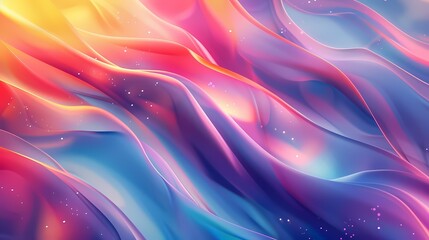 Fototapeta premium Abstract waves of color merging in a vibrant dance