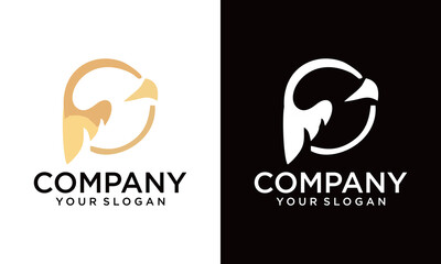 P Letter Wings Logo Design Icon. Flying Wing Letter Logo with Creative Black Wing Concept, P Bird Logo Design Template