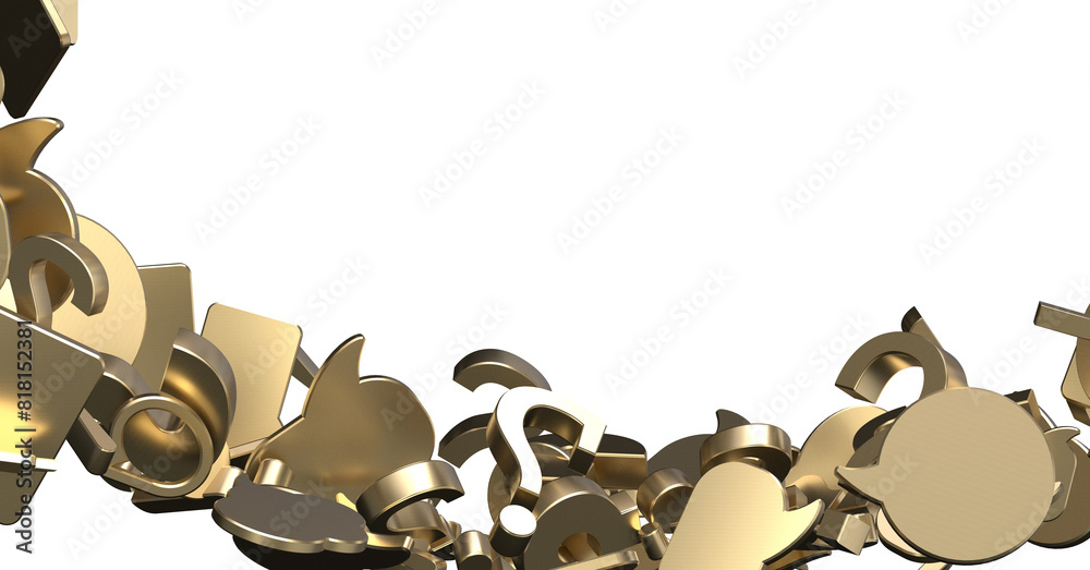 Aufkleber 3D rendering flying email icon and web flying