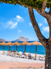 Altea, Costa Blanca, Spanien, Strandpromenade
