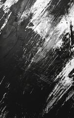 A black and white photo of a brush stroke with a white background