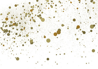 Radiant Festivity: Spectacular 3D Illustration Showcasing Radiating gold Confetti In 3D PNG