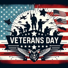 A poster with a us american flag celebrate us veterans day and soldiers art meaning art harmony meaning.