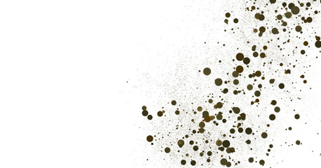 Radiant Festivity: Spectacular 3D Illustration Showcasing Radiating gold Confetti