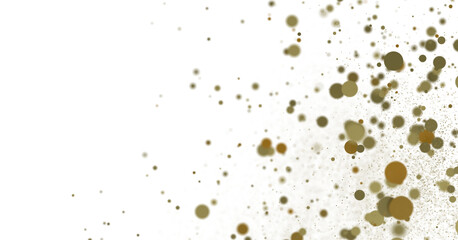Radiant Festivity: Spectacular 3D Illustration Showcasing Radiating gold Confetti