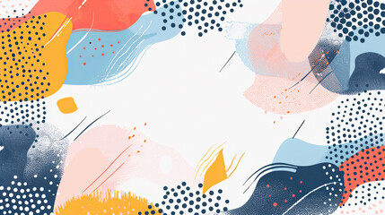 Abstract background with hand drawn doodle elements. Vector illustration.